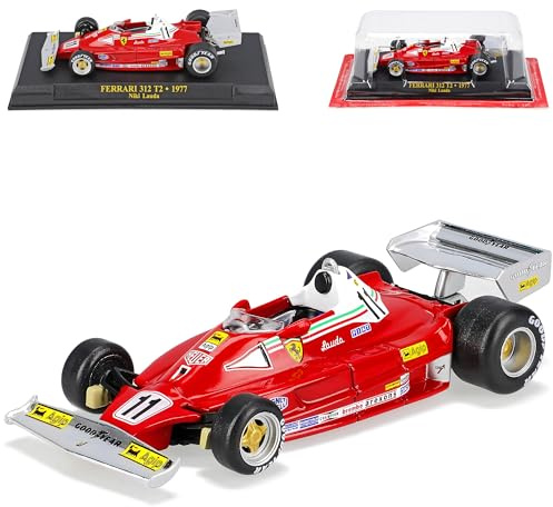 Ixo Ferrari F1 312 T2 Niki Lauda Weltmeister 1977 4 Räder mit Sockel 1/43 Modell Auto