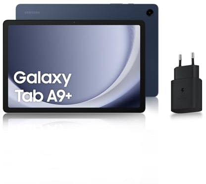 Samsung Galaxy Tab A9+ Tablette Android, 64 Go de Stockage, Grand écran de 11, Wifi, Son 3D, Bleu marine, avec Chargeur secteur rapide 25W inclus (version FR)