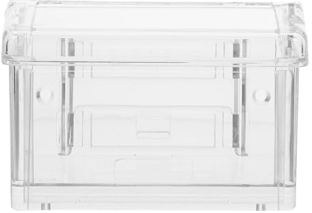 STOBOK Visitenkartenbox Transparente Namenskarte Mit Deckel Namenskarten-Display Organizer Behälter Sammelkartenhalter Für Büro-Desktop-Meetings