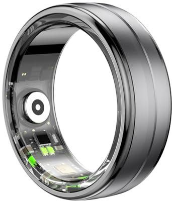 Fiorky Smart Ring Fitness Tracker for Men Women Bluetooth-compatible Smart Ring Waterproof Fitness Tracker Ring Blood Oxygen Sleep Monitoring 5-7 Days Battery Life for Women & Men