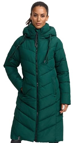 Navahoo Damen Winterjacke lang Stepp Winter Jacke gesteppt Kapuze B982