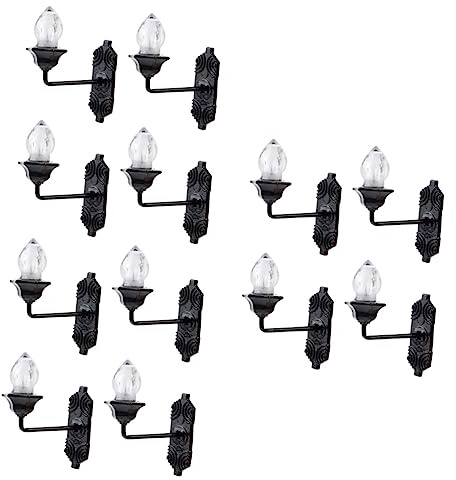 HOMSFOU 12stücke Miniaturlampe Für Sandtisch-dekoration Wandleuchten Für Mini-landschaften Für Modellbau Und -projekte Warmes Licht