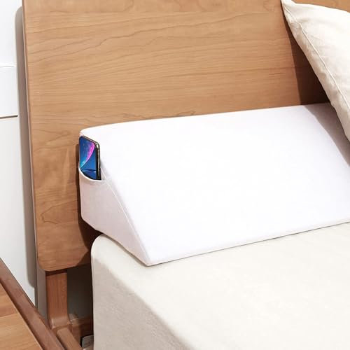 Zenithia Keilkissen fürs Bett,Keilkissen für das Kopfteil eines Queen-Size-Betts mit Seite,als Füller für Lücken zwischen Kopfteil und Matratze (grau,152/193 x 25 x 15 cm)