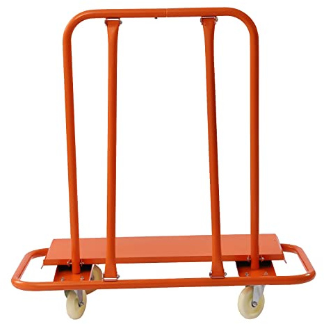 Drywall Sheet Cart Plasterboard Trolley 4 Silent Swivel Wheels Steel 2200lbs Panel Trolley Gypsum Board With Silent Rotating Wheels,For Factories,Factory Warehouses