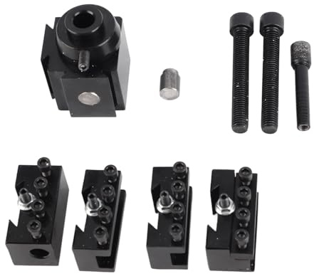 FLEXMAN Schnellwechsel Stahlhalter Set, 0XA Keilstahlhalter, Schnellwechsel Set für 0618 7X12 7X14 210 8X16 220X600 220X750 Mini Drehmaschine