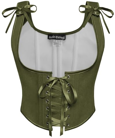 SCARLET DARKNESS Women Renaissance Corset Lace-up Underbust Corset Top