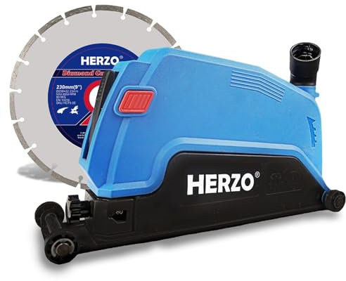 HERZO Absaughaube für Winkelschleifer 230mm mit Diamanttrennscheibe 230x22,2 mm Standard