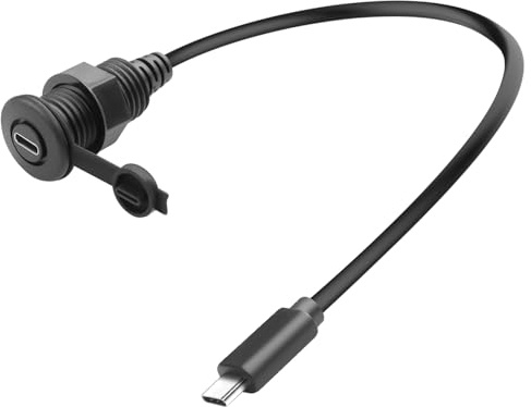 QIANRENON Cable corto de 5 Gbps USB C tipo C 3.0 macho a hembra, cable adaptador de carga USB C 3.0, conector de montaje a granel, PD 60 W, para muebles/coche/RV, 30 cm
