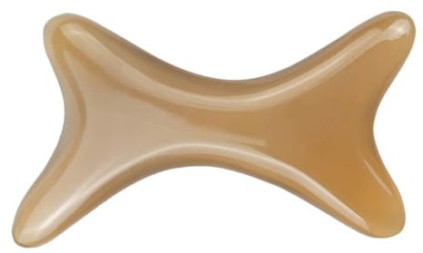 Ipetboom Natürliches Horn Gua Sha Massagebrett Knochenförmiges Premium Scraping Board Aus Rinderhorn Für Gesicht Nacken Und Rücken Glattes Hautfreundliches Massagegerät Langlebig Und Multif
