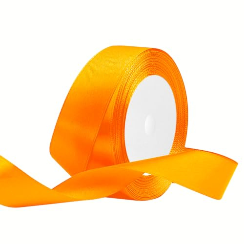 OUTPGAGA Orange Satinband 25mm x 22m Geschenkband für Hochzeit Basteln