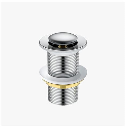 Pop-up Rétro Bouchon Bonde escamotable avec trop-plein, bonde escamotable qui répare l'évier 1/4, bonde escamotable for lavabo de salle de bain(Chrome D)