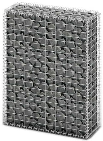 Steinkorb Gabione mit Deckeln 100×80×30 cm Verzinkter Draht – Stabile Absperrung für Garten, Landschaftsbau & Hochwasserschutz – Langlebig & Witterungsbeständig