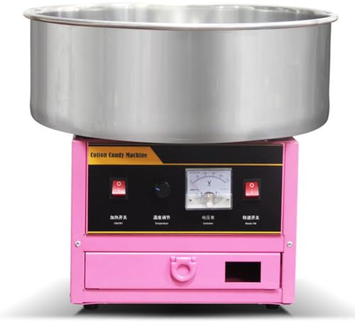 BOOZXCV Commercial Cotton Candy Machine, Electric Candy Floss Machine, Adjustable Temperature, for Outdoor Birthday Parties,Cotton Candy Machine for,Pink (Pink)