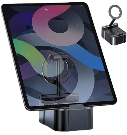 Pruojhw Soporte para teléfono móvil para escritorio, soporte magnético para teléfono móvil con altavoz inalámbrico, accesorio de escritorio, práctico gadget multifuncional para el día del padre