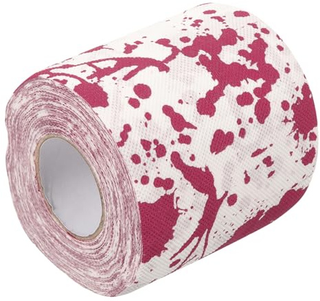 VALICLUD 4 Rollen Halloween Toilettenpapier Rolle mit Blutigen Handabdruck Lagig und Dekoratives Wc Papier für Halloween Party Supplies Farbig Bedruckte Klopapierrolle Hautfreundlich und