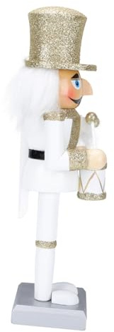 BAZEITFLOW Cascanueces Decorativo de Madera con Tambor Muñeco Soldado para Decoración Navideña de Escritorio Adorno Festivo para Casa y Fiesta
