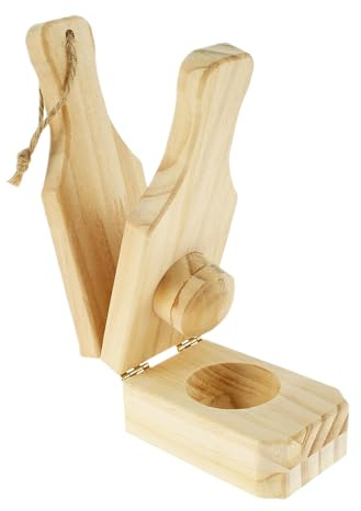 Holzpresse für Platani – gebratener Bananenpresse aus Holz | Hersteller von Bananenchips | für Küche, Grill, Zubereitung von Lebensmitteln zu Hause Camping Party Buffet Zubereitung Ins