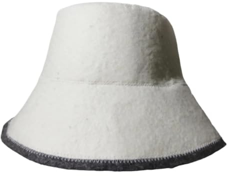 3 unids/set sombrero de Sauna lana, accesorios, termoestable, fresco, baño para Mujer Hombre(White)