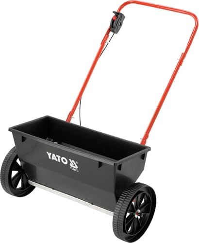 TOOLTRADERS Saatgut & Dünger Handstreuwagen 25 L Sand Salzstreuer – 50 cm Arbeitsbreite, 25 cm Räder für Rasen & Garten