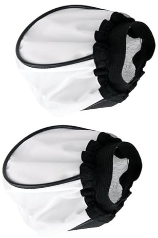 PERSELOSO 2 Pezzi Copri Lampada Flash Rotondi Bianco per Fotografia, Protezione Lampada Morbida e Lavabile, Accessorio Flash per Luce Gentile