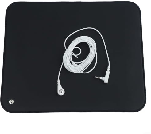 Kit de alfombrilla de conexión a tierra con cable de 4,5 m para toma de tierra de pared, conductivo de bajo mantenimiento para uso regular (33 x 27)