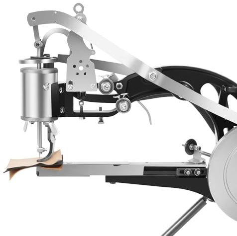 360° Einstellbare Manuell Leder Nähmaschine mit Nadeln, Leder Schuster Vertikale Handnähmaschine Schuh-Cobbler-Maschine SchuhmachernäHmaschine Einstellba Leder Handmaschine für Schuhe Taschen Kleidung