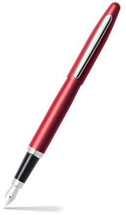 Sheaffer VFM Nickel Plated Trim Fountain Pen - Excessive Red