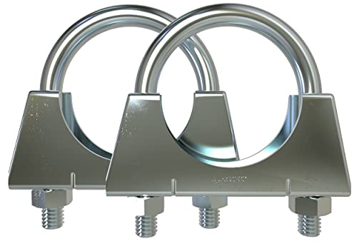 AUPROTEC Bügelschelle M10 Rohrschelle Ø120 mm, 2 Stück | vollverzinkter Auspuffstahl, für zuverlässige Rohrverbindungen, korrosionsbeständig und langlebig