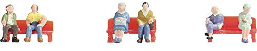 NOCH Sitzende Figuren für Spur Z, handbemalt, für kreative Modellgestaltung