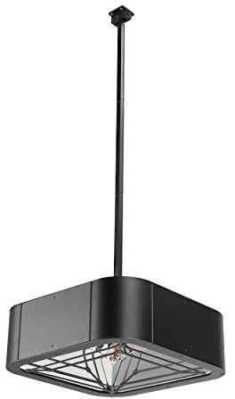 Heat Outdoors Shadow Pendant Patio Heater - 2.0 kW Stylish Hanging Fixed Outdoor Heater - Waterproof Ceiling Mountable Heating Unit with Remote Control, Parabolic Reflector and Safety Guard