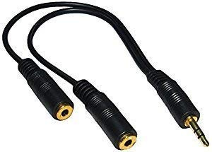 Headphone Splitter 2 Way 3.5mm Audio Cable For Mobile Phones and Tablets and iPad By Guilty Gadgets (Headphone Splitter 2 Way)