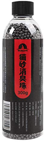 Yowablo Katzenstreu Deodorant Perlen Aktivkohle absorbiert Engen Geruch Cat Stink Bead (M,Schwarz)