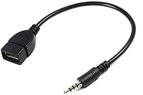 Goshyda Convertisseur Audio, USB Femelle à Jack 3,5 mm Adaptateur de convertisseur Audio mâle 3,5 mm mâle Audio AUX Jack vers USB 2.0 Type A Femelle OTG
