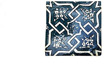 Mattonella piastrelle marocchine 10 * 10 in ceramica dipinta a mano di Fes cm 1,4
