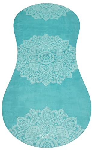 Yoga Design Lab Die Kurvenmatte | Sanduhrdesign | die Freiheit, Ihre Grenzen zu erweitern | Ideal für Hot Yoga, Power, Vinyasa, Ashtanga & langsame Workouts | Mit Tragegurt (3.5mm, Mandala Turquoise)