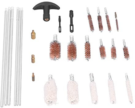 MXGZ Kit per la Pulizia della Pistola Universale, Forniture Calibro 12-410ga Strumento per la Pulizia del Fucile da Caccia 28 Pezzi spazzole Portatili per Pistola per Pistola