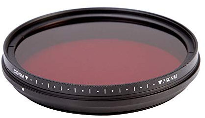 Zirkular Polfilter Einstellbarer Infrarot-IR-Filterpass Infrarot 530nm bis 750nm 590nm 680nm 720nm (Caliber : 46mm)