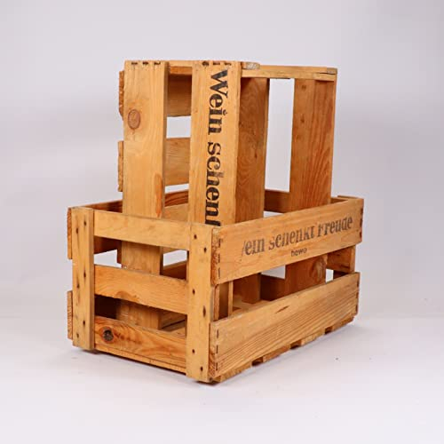 Palatina Werkstatt Originale, gebrauchte Weinkisten Holz mit Aufdruck Wein schenkt Freude 2 Kisten