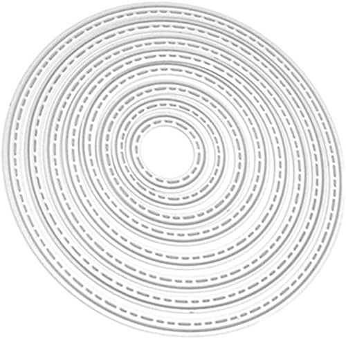 8Pcs Circle Cutting Dies for Card Making，Cutting Dies Cut Stencils for DIY Scrapbooking Photo Album Decorative Embossing Paper Dies for Card Making Templated