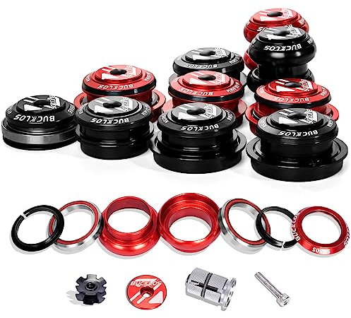 BUCKLOS 1-1/8 Bike Headset MTB Threadless with Bearings for Bike Frame Fork