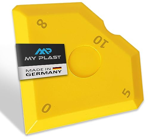 My Plast Fugenglätter Nr. 2 - Gelb - 0/3/5/10 mm, 100 Stück | Silikon-Abzieher für 90°-Fuge - Fliesen-Fugenabzieher für präzise Ecken & Kanten - Made in Germany