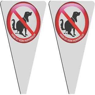 SCHILDER Systeme Steckschild Kein Hundeklo Schild, Hinweisschild - Verbundplatte 3 mm, weiß, 175 x 290 mm, UV-Druck + UV-Schutzlack glänzend, Ecken gerundet (2 Stk.)