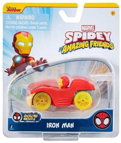 Spidey and His Amazing Friends SNF0231 - Metal Vehicle Iron Man, Toy for Ages 3 and Up, Multiple Colors