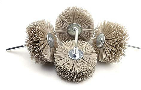 BomDog Roue de Polissage, Brosse Métallique Pour Perceuse, Brosse Métallique de Forage 4 Pièces, Meule de Fil Abrasif, Brosse de Polissage À Poils En Nylon/A/4 Pieces P320