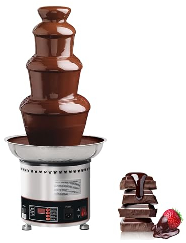KELUNIS Máquina De Fuente De Chocolate Cascada De Chocolate Chocolate Derretido, Queso, Dulces, Licores Fiesta, Boda, Cumpleaños,4 Tiers