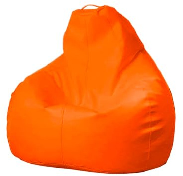 Avilia Sittsäck XXL Modern och mångsidig - Sittsäck för Inomhus och utomhus, mjuk och bekväm sits för avkoppling, perfekt för vardagsrum, sovrum och trädgård, 65 x 62 cm, orange