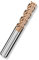 Cleqee 1 fraise à queue en carbure de tungstène, fraise carrée de 12 mm, revêtement AlTiN, 4 lames de foret hélicoïdal CNC, longueur de la lame 45 mm x longueur totale 100 mm x diamètre de la tige 12