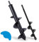 WISEPRO Garden Auger Drill Bit Set, 2-Piece Post Hole Digger with 10 Plastic Plant Labels, Garden Auger Spiral Drill Bit for Planting Bulbs Seedlings, Garden Planter Tools - 4x22cm 8x30cm
