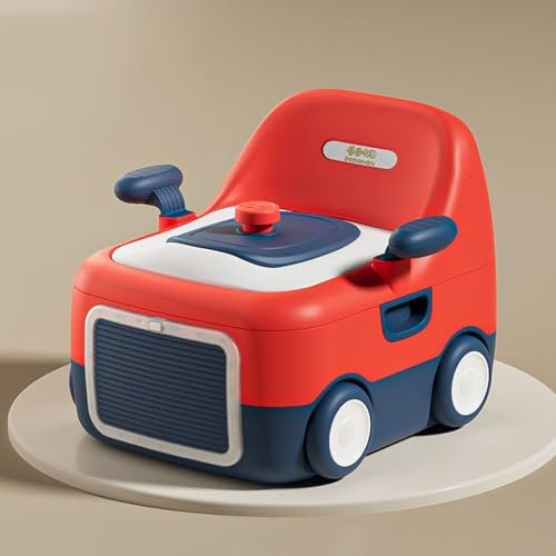 JTBDWOSK Babytopf mit praktischem Stauraum, 3-in-1 Potty Trainer & Kindertoilette für einfaches Töpfchentraining – Perfekter Toilettensitz für Kinder,Rot