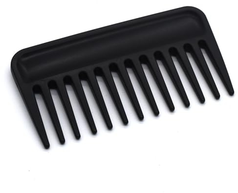 Professional Palm-Sized Hair Styling Comb, Streaker Texture Detangling Combs Pocket Size for All Hair Types Wig Extension Women Men Kids Home Office Car Travel Purse Gymbags (Black, 1)